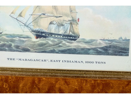 Pair Of Decorative Nautical Prints In Handsome Frames