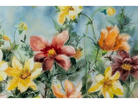 Framed Original Watercolor Signed By Artist
