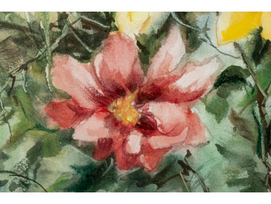 Framed Original Watercolor Signed By Artist