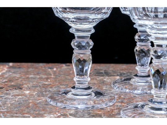 4 Beautifully Crafted Moser Crystal Goblets
