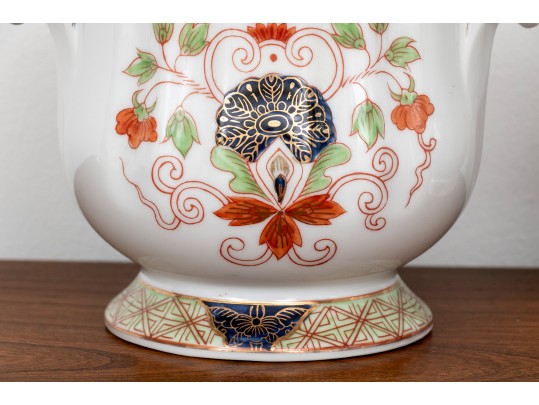 An Assembled Three Piece Asian Inspired Porcelain Garniture 