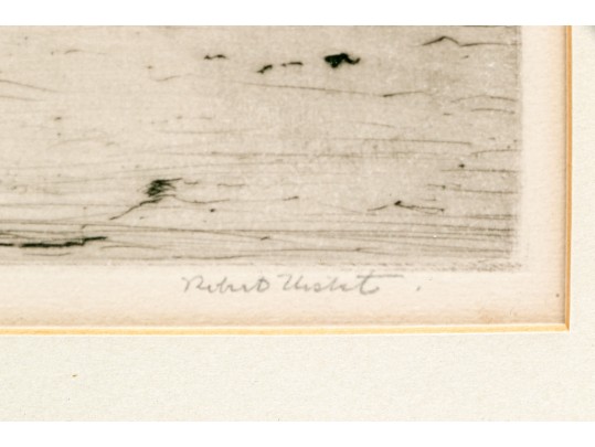 Robert Hogg Nisbet (Am., 1879-1971, CT) Etching, Rolling Surf