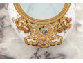Elegant Gilt Metal Mounted Porcelain Potpourri Vase, Marked Flora