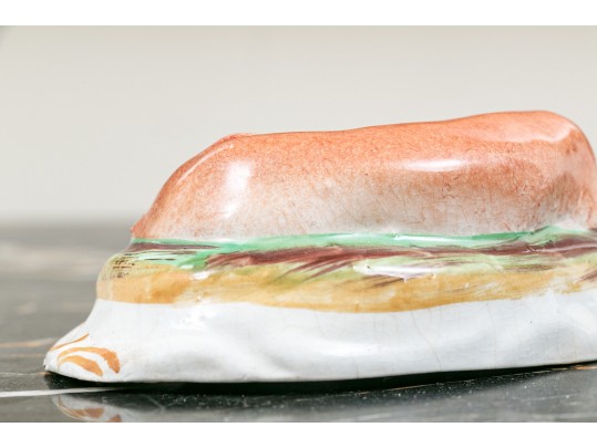 Adorable Antique English Staffordshire Whippet Dog Figurine