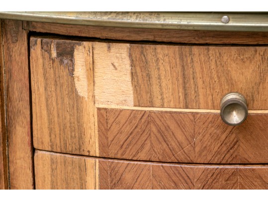 Vintage Brass Mounted Oval French Style Stand