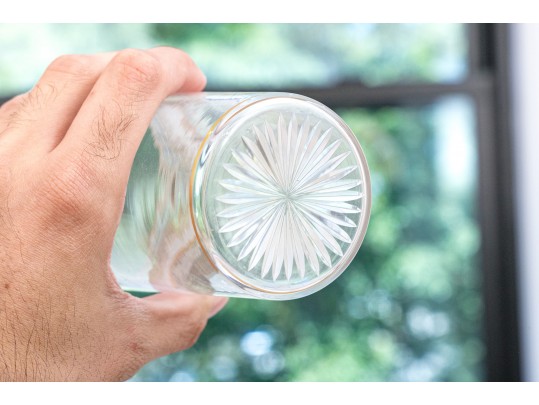 Collection Of 20th Century Semi Antique Gilt Banded Tumblers