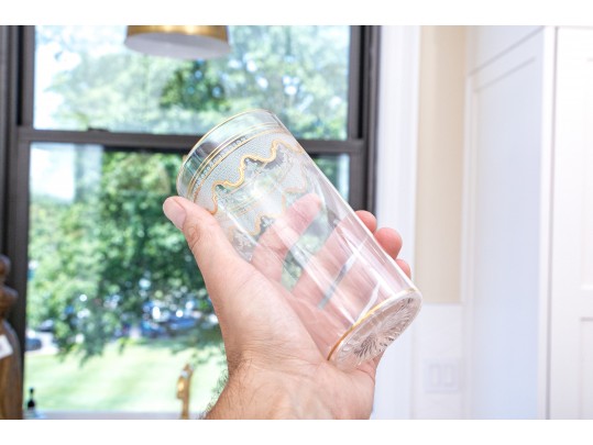 Collection Of 20th Century Semi Antique Gilt Banded Tumblers