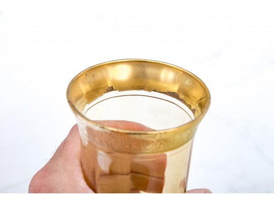 Collection Of 20th Century Semi Antique Gilt Banded Tumblers