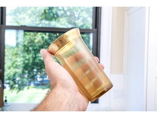 Collection Of 20th Century Semi Antique Gilt Banded Tumblers