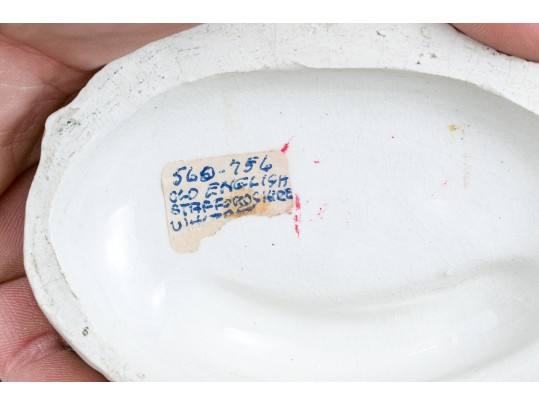 Adorable Antique English Staffordshire Whippet Dog Figurine