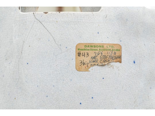 Two Antique - Staffordshire - Castle - Pocket Watch Holders