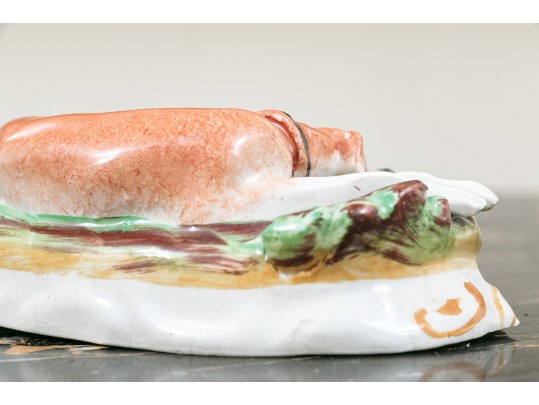 Adorable Antique English Staffordshire Whippet Dog Figurine