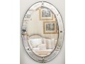 Beautiful 20th Century Semi Antique Italian Venetian Oval Mirror