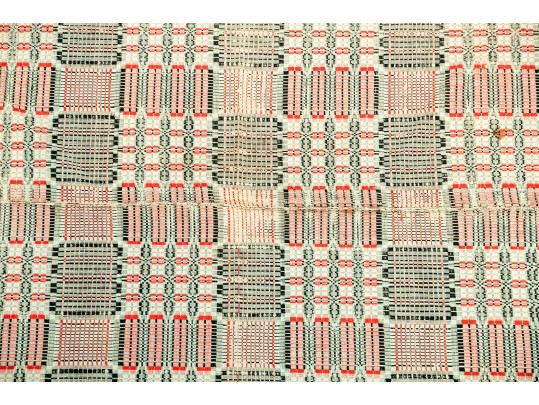 19th Century American Overshot Coverlet