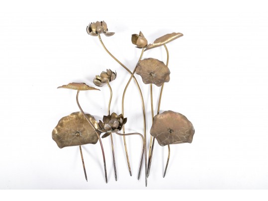 Chinese Brass Lotus Garden Decor