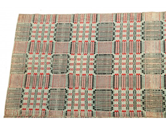 19th Century American Overshot Coverlet