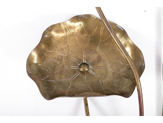 Chinese Brass Lotus Garden Decor