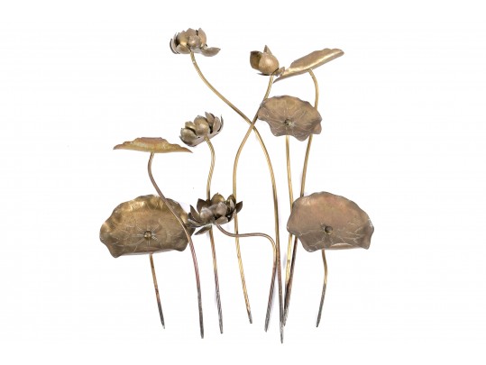 Chinese Brass Lotus Garden Decor
