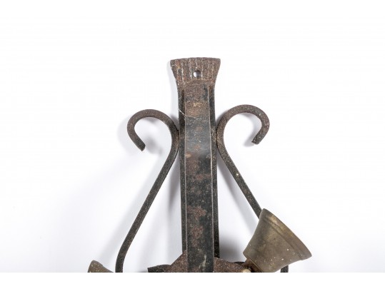 Antique Rotary Wrought Iron Doorbell