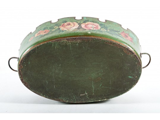 Tole Metal Oval Vessel