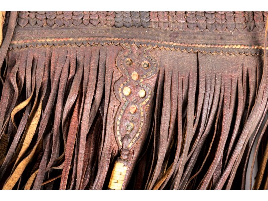 Hand-Crafted Leather Tribal Moroccan Tuareg Bag
