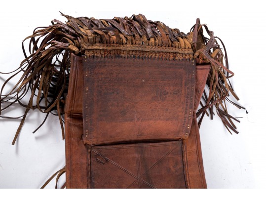 Hand-Crafted Leather Tribal Moroccan Tuareg Bag