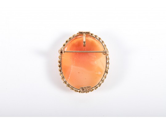 14k Yellow Gold Cameo Brooch/Pendant