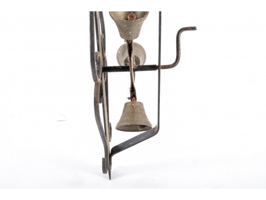 Antique Rotary Wrought Iron Doorbell