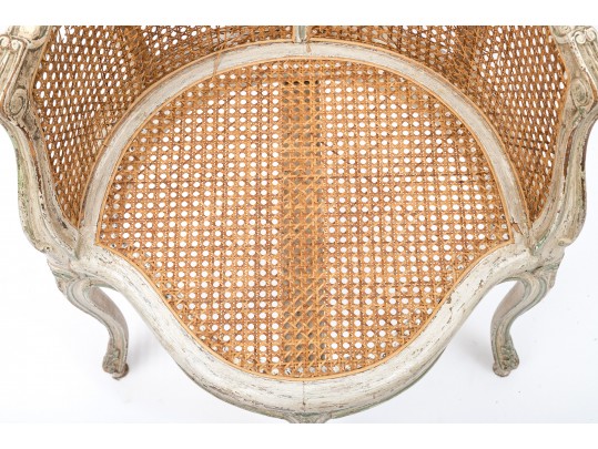 Beautifully Aged Louis XV Caned Desk Chair