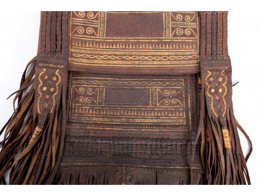 Hand-Crafted Leather Tribal Moroccan Tuareg Bag