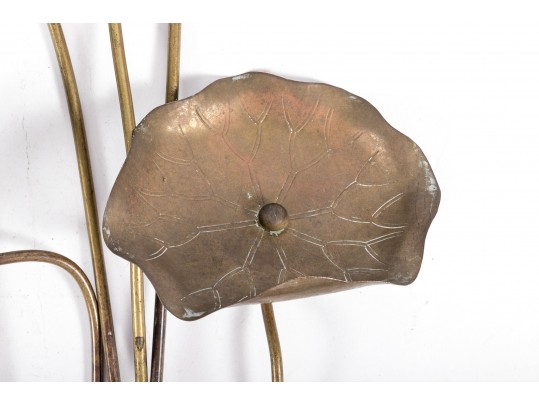 Chinese Brass Lotus Garden Decor