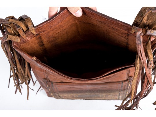 Hand-Crafted Leather Tribal Moroccan Tuareg Bag