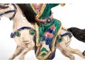 Chinese Ceramic Wall Sculpture Of A Horseback Warrior (No Transport)