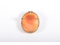 14k Yellow Gold Cameo Brooch/Pendant
