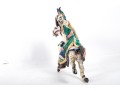 Chinese Ceramic Wall Sculpture Of A Horseback Warrior (No Transport)