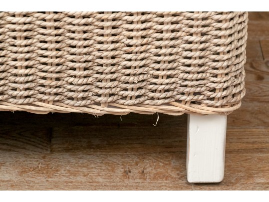 Caracole Cocktail Ottoman With Glass Top Retail $899.00