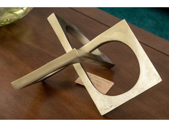 Emil Abstrct Gilt Metal Sculpture Retail $99.00