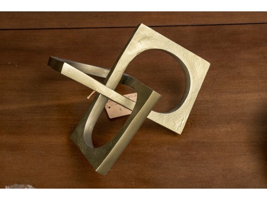 Emil Abstrct Gilt Metal Sculpture Retail $99.00