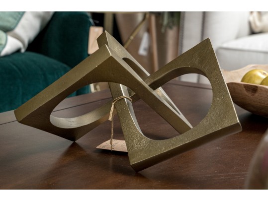 Emil Abstrct Gilt Metal Sculpture Retail $99.00