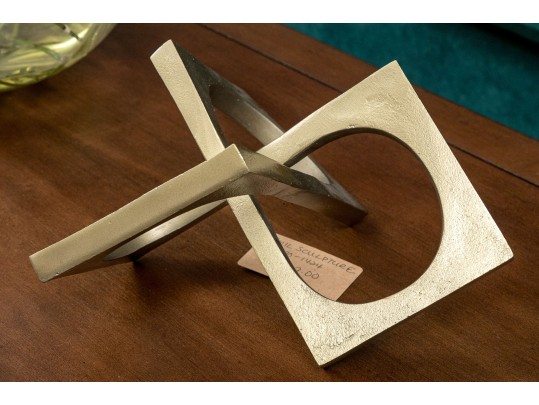 Emil Abstrct Gilt Metal Sculpture Retail $99.00