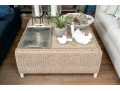 Caracole Cocktail Ottoman With Glass Top Retail $899.00
