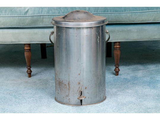 Vintage Stainless Steel Industrial Quality Waste Pail