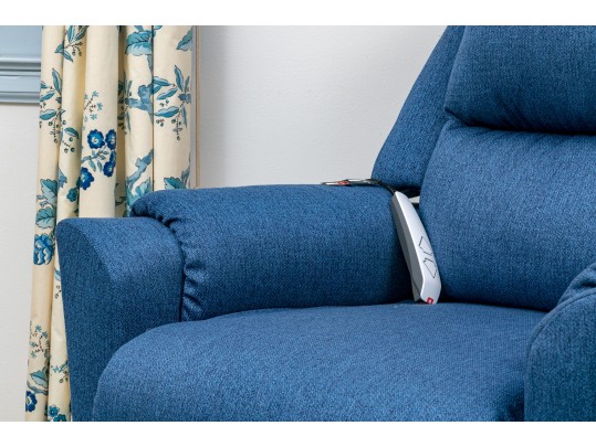 A Blue Upholstered Lift Chair