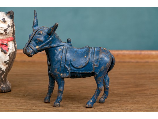 Four Antique Cast Iron Animal Still Banks