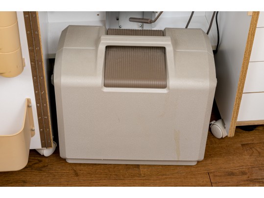 Sewing Room: Sewing Cabinets, Mirror And Bernina 930