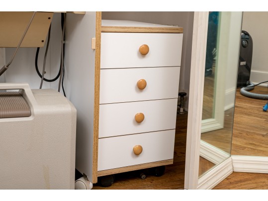 Sewing Room: Sewing Cabinets, Mirror And Bernina 930