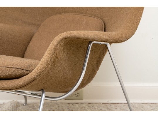 A Knoll International Inc Womb Chair With Ottoman