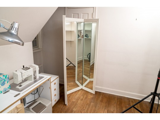 Sewing Room: Sewing Cabinets, Mirror And Bernina 930