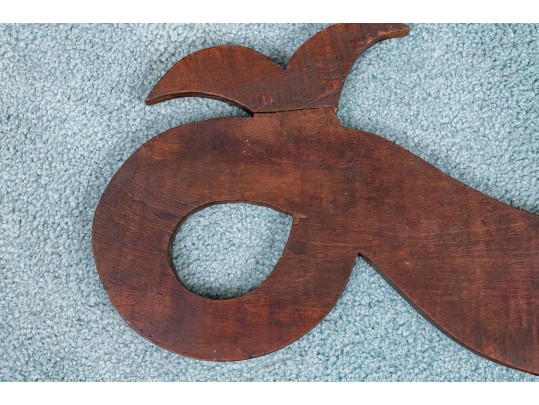 A 19th Century American Cherrywood Folk Art Hippocampi