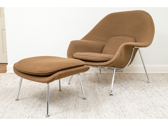 A Knoll International Inc Womb Chair With Ottoman